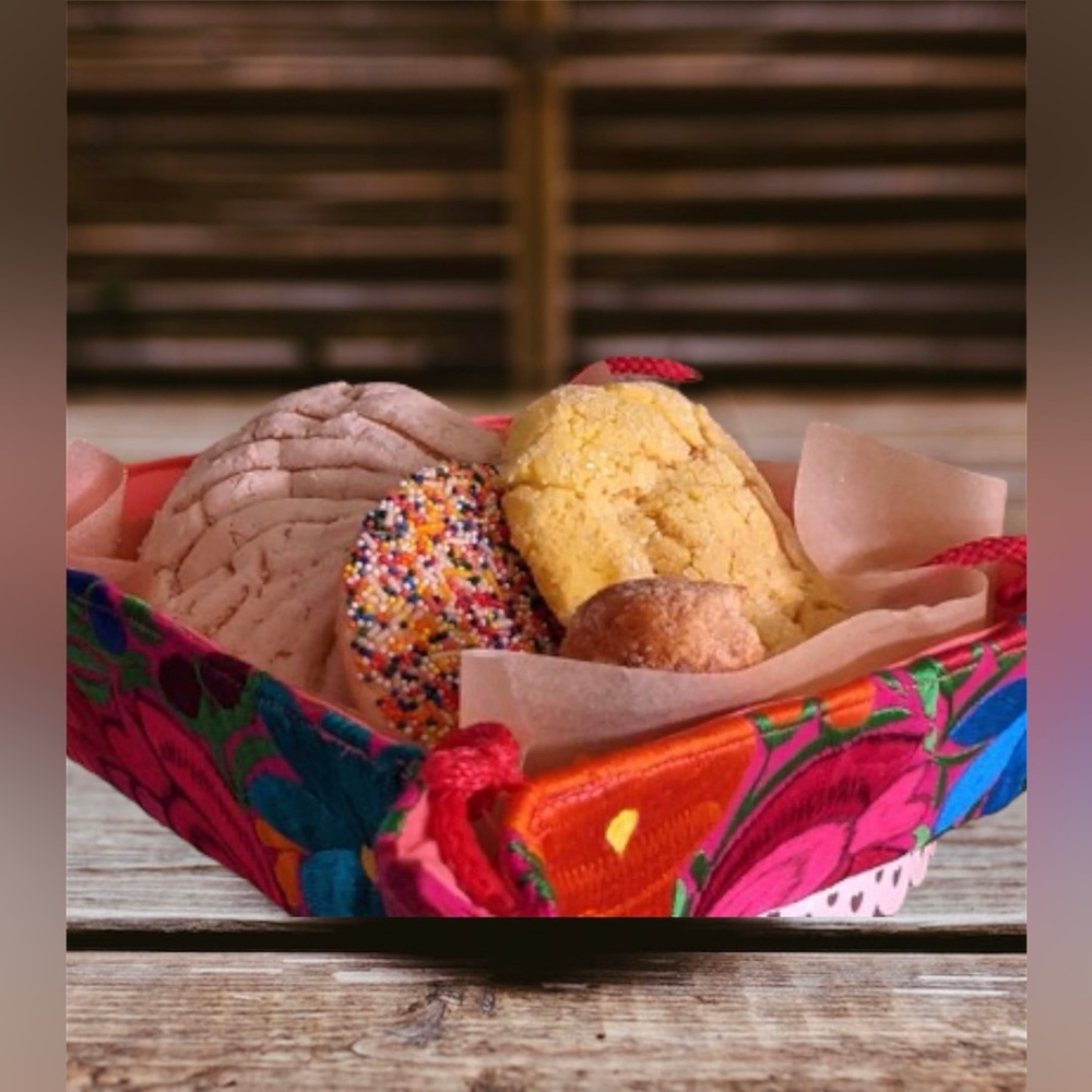 Mexican Embroidered Bread Basket
